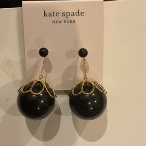 kate spade Black and Gold Drop Earrings